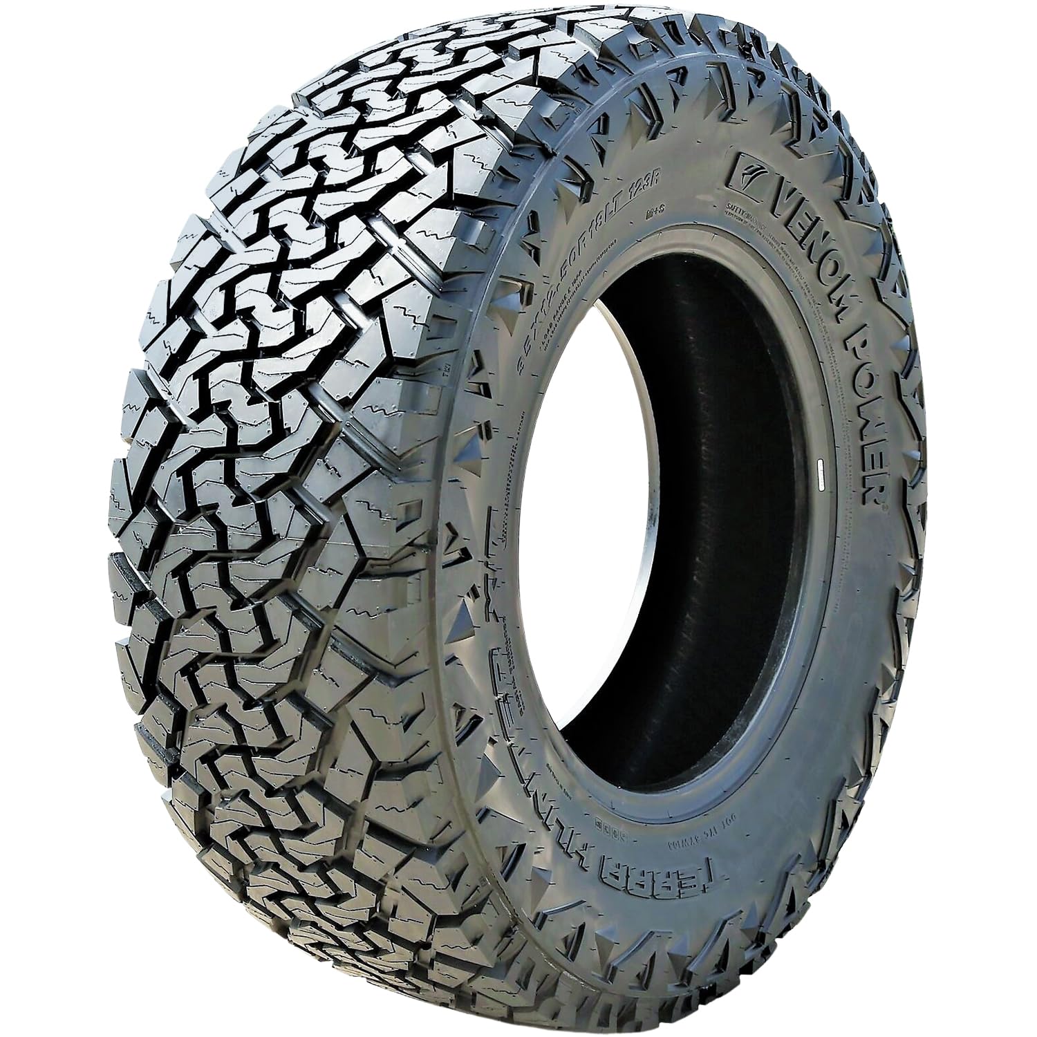 Venom Power Terra Hunter X/T XT All-Terrain Mud Light Truck Radial Tire-35X12.50R18LT 35X12.50X18 35X12.50-18 123R Load Range E LRE 10-Ply BSW Black Side Wall
