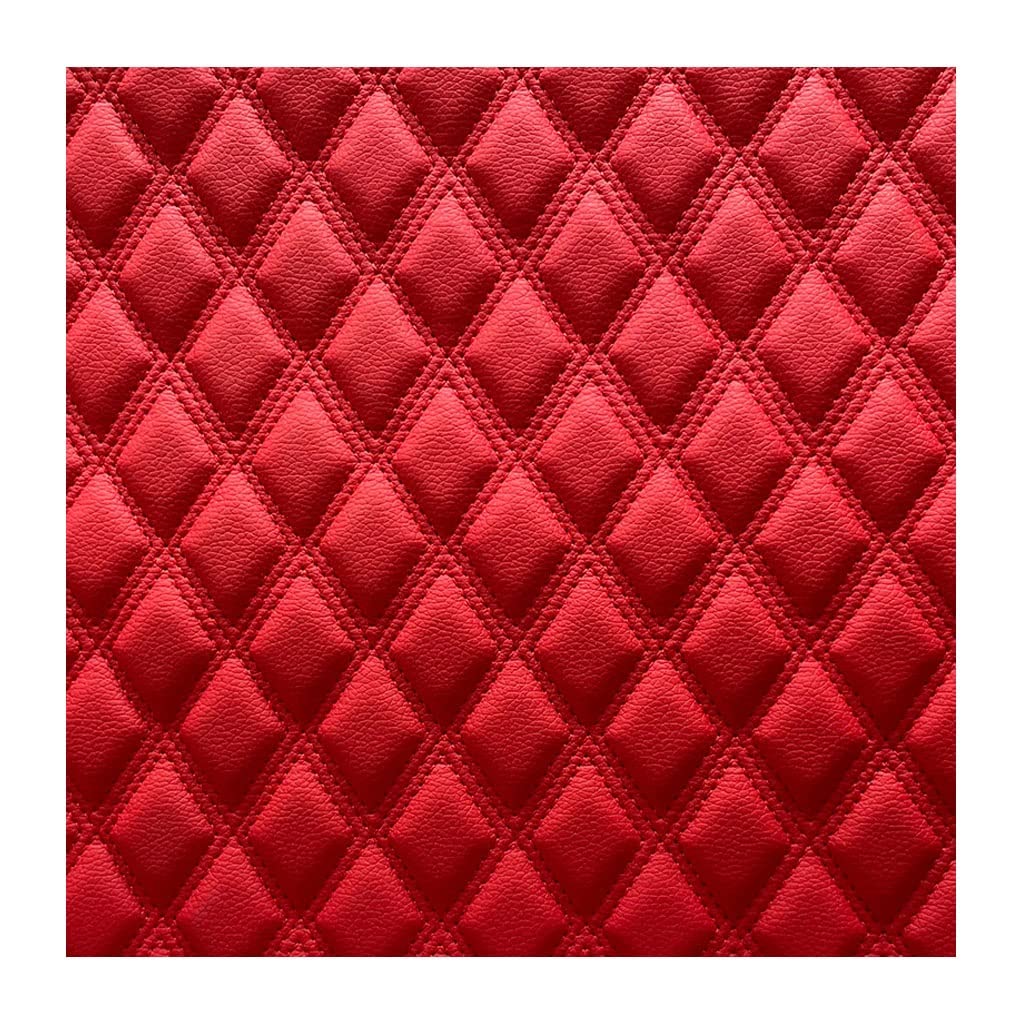 PU Cuero Artificial, Tela De Polipiel Para Tapizar, Cojines, Sillas, Asientos, Muebles - Tapicería - Retal De 100 Cm Largo X 155 Cm Ancho ，Cuero SintéTico - Tela Pu SintéTicas(Red,1.55X9m)