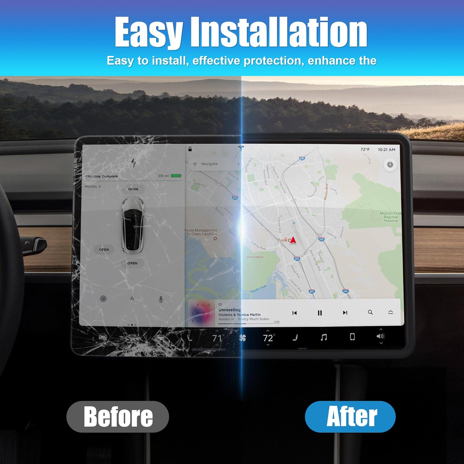 Center Console Cover 3Pcs Designed for Refresh Model 3 2024-2027/Model Y Juniper 2026,Center Console Accessories for Model 3/Y Refresh 2026 Interior Black