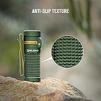 Vista 8 de OLIGHT Baton4 Linterna EDC recargable, luz de bolsillo LED de 1300 lúmenes con cable de carga magnético, 6 modos, IPX8 impermeable, potente linterna