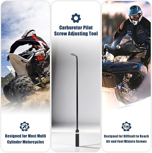Miniatura 5 de Herramienta de ajuste de tornillo piloto, herramienta de destornillador de ajuste de carburador, herramienta de motocicleta de cabeza en ángulo de