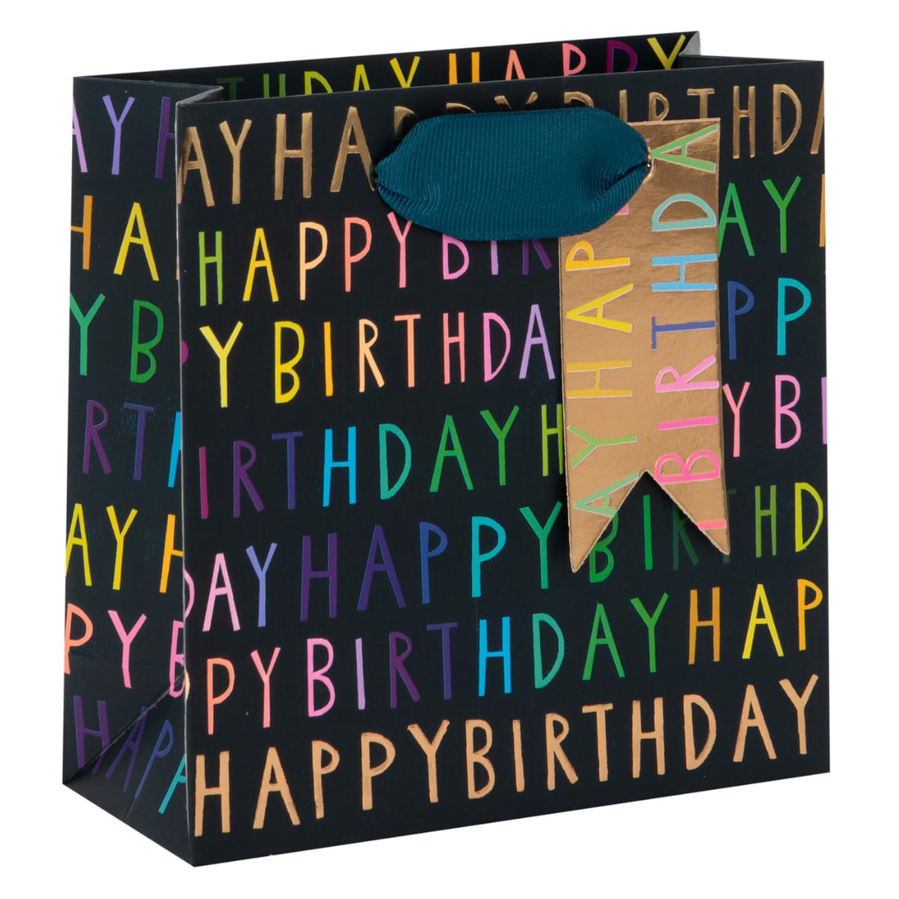 Glick Luxury Gift Bag, Happy Birthday Navy Small , , Celebration , PS Happy Birthday Gift Bag, 140x140x60mm, Navy