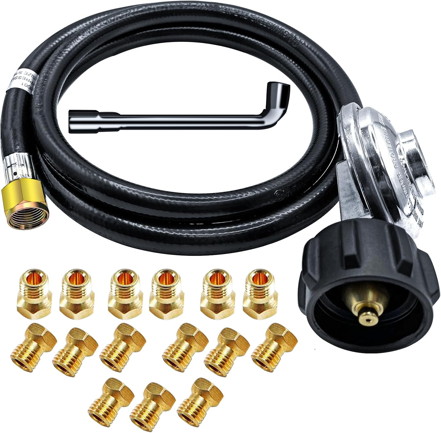 Natural Gas to Propane Conversion Kit for Weber Genesis or Genesis II Grill and for Weber Spirit II 310/315,for Weber Conversion Kit with 5FT Propane Regulator Hose,15 LP Holes Hand-Drilled In 5 Sizes