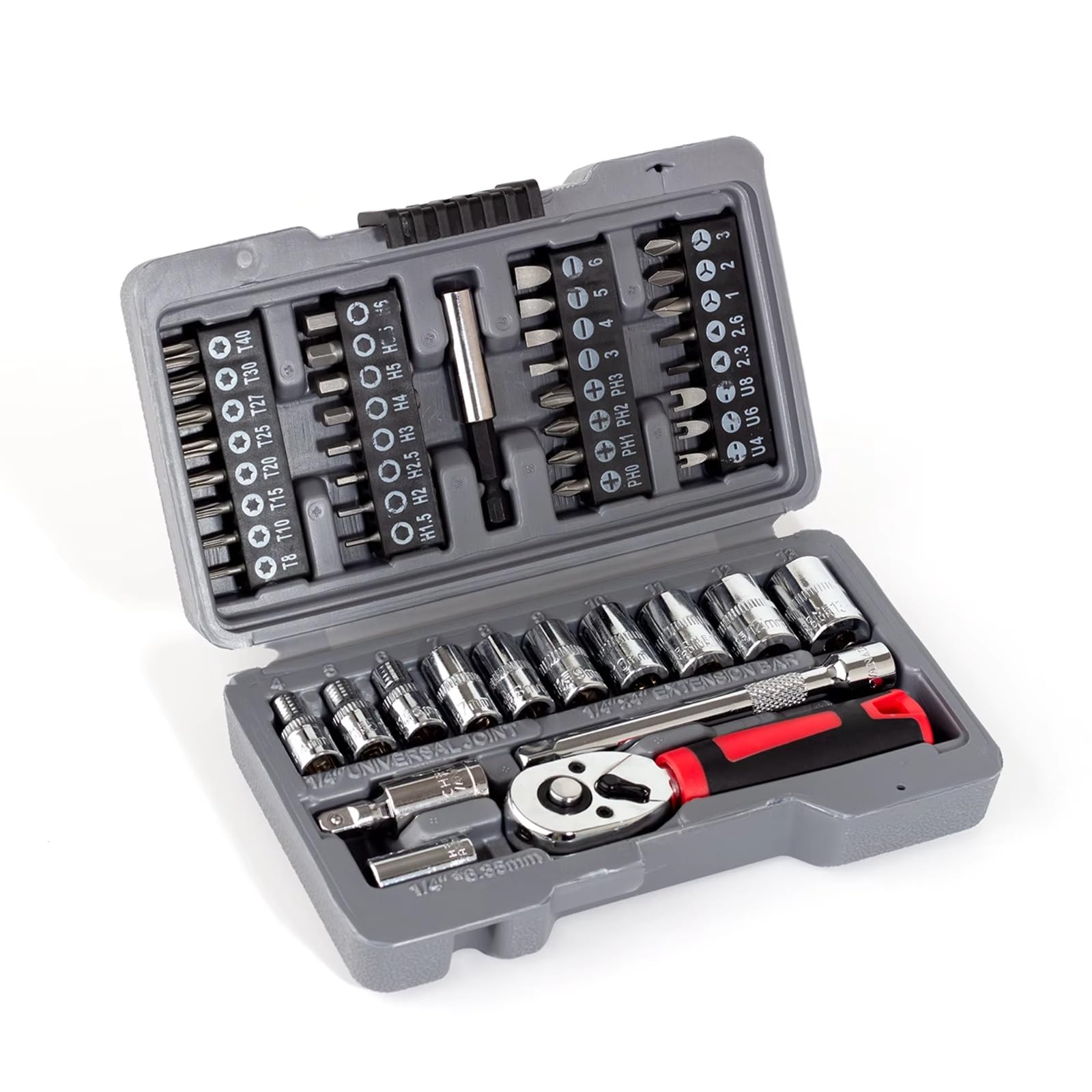Maletín herramientas multiusos Juego Llave Dinamométrica De Trinquete Brocas Magnéticas Kits De Herramientas Manuales Multifuncionales Para Reparación Del Hogar DIY