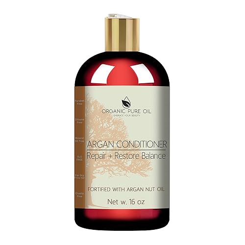 Miniatura 3 de OPO Organic Pure Oil - Champú y acondicionador de aceite de argán marroquí de 16 onzas, sin sulfatos, suave para cabello rizado y tratado con color,