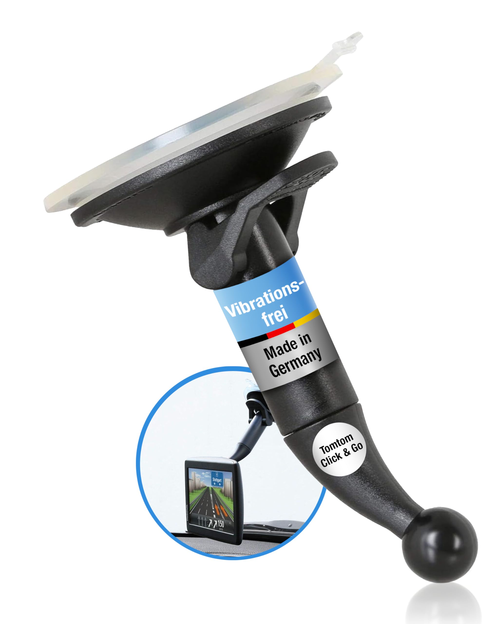 Wicked Chili KFZ Halterung kompatibel mit Tomtom Click & Go/EasyPort Autohalterung Start 40, 50, 60 / Go 40, 50, 51, 60, 61, 500, 510, 600, 610, 5000, 5100, 5200, 6000, 6100, 6200 - Made in Germany