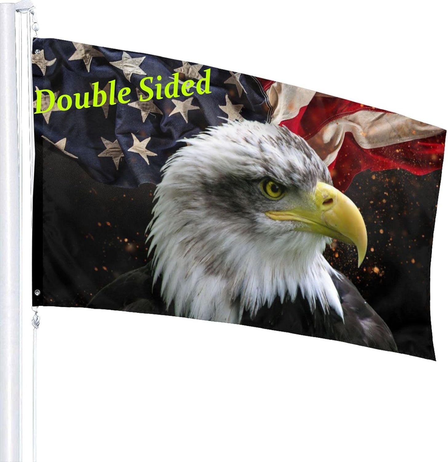 DGFhk American Flag With Eagle Double Sided Freedom Memorial Day 4th July Independence Day 9/11 Durable Fade Resistant Home Garden Decoration Flag, 4x6 Ft - Image 2