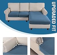 Vista 189 de H.VERSAILTEX 2025 New Sectional Couch Covers 8 Pieces Stretch Sofa Covers for Sectional Sofa Set Separate L Shaped Couch Cover for Both Left/Right