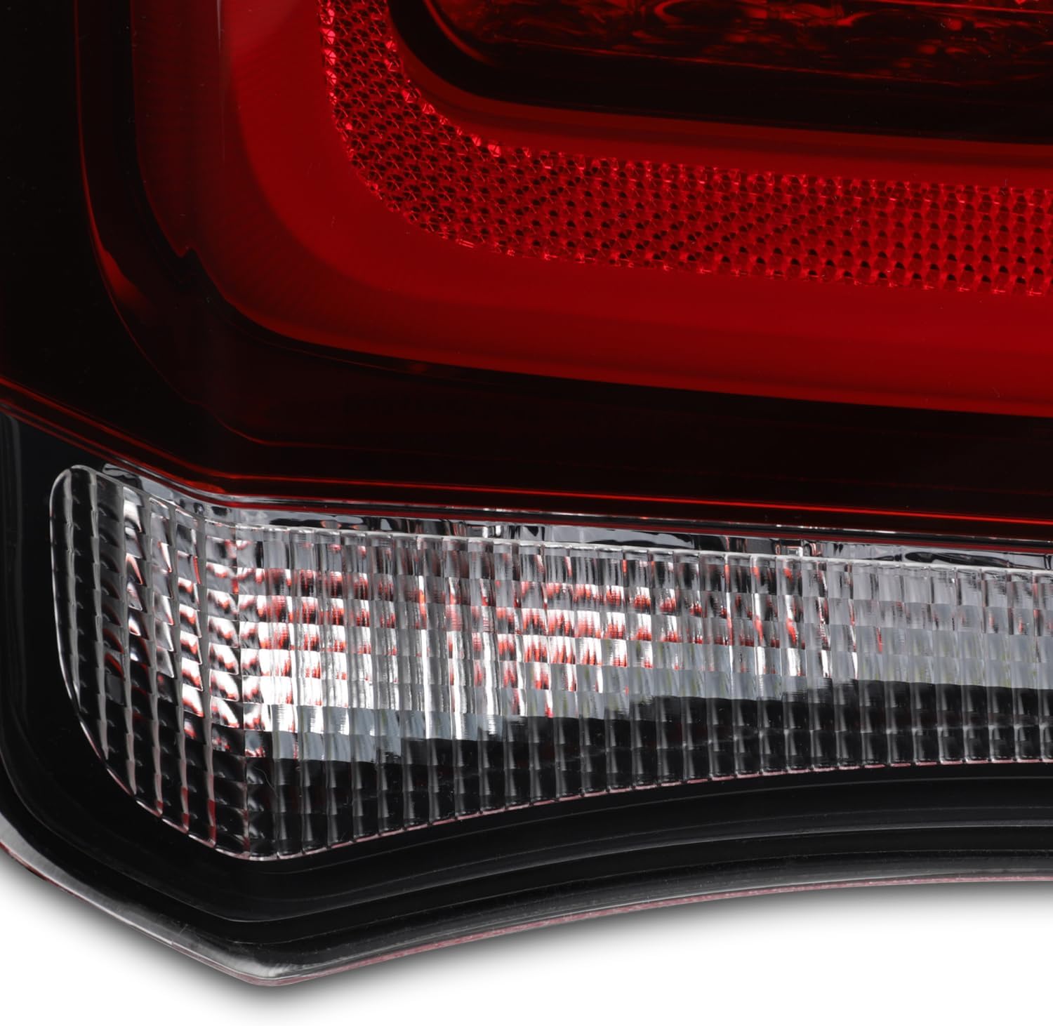 AKKON - Fit 2015-2023 Chrysler 300 15-23 OE Style [Full LED] Tail Lights Black Bezel w/Dark Red Lens Driver + Passenger Assembly