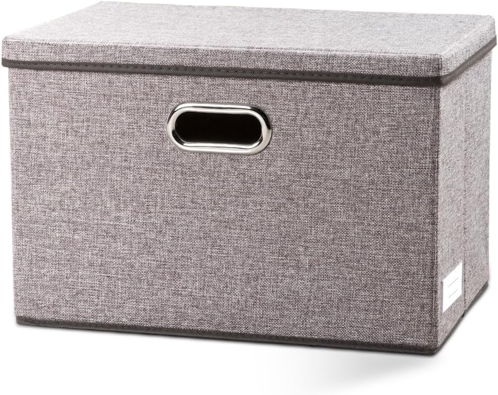 Optics Boîte De Rangement Pliante Avec Couvercle,Boîte En Tissu