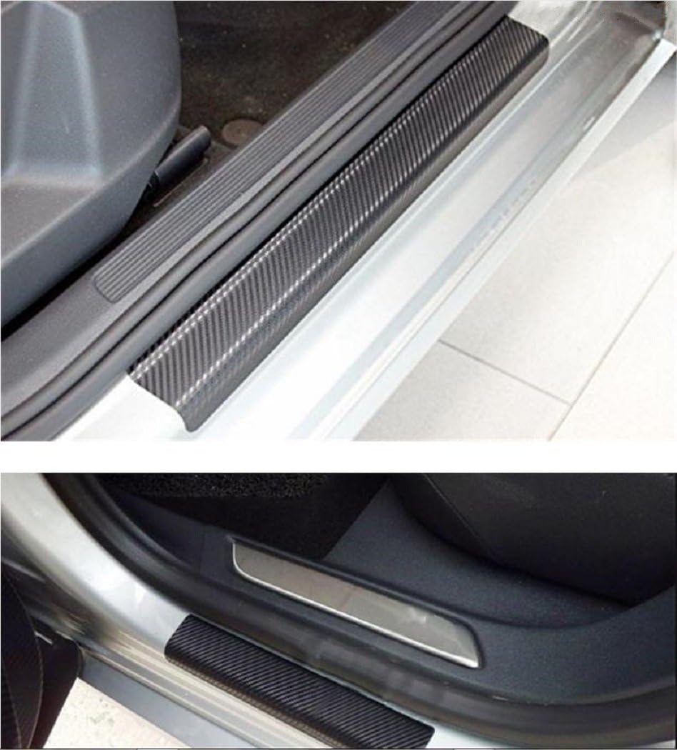 Long Mountains ドアステップ 傷防止 汎用 サイドステップガーニッシュカバー スカッフシート リア2 フロント2 4枚 内装パーツ 車 バイク Amazon