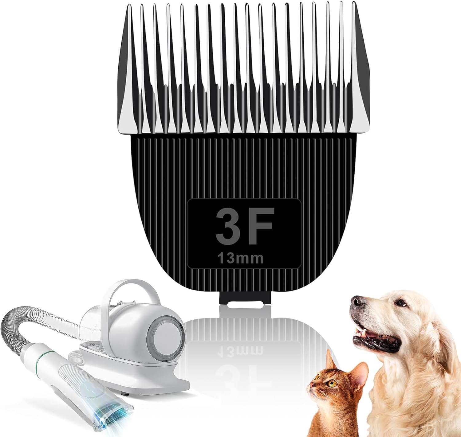 Replacement Blade for nebot P1 Pro Pet Grooming Kit & Vacuum Size-3F Cut Length 1/2"(13mm),Made of Ceramic Blade & Stainless Steel Blade