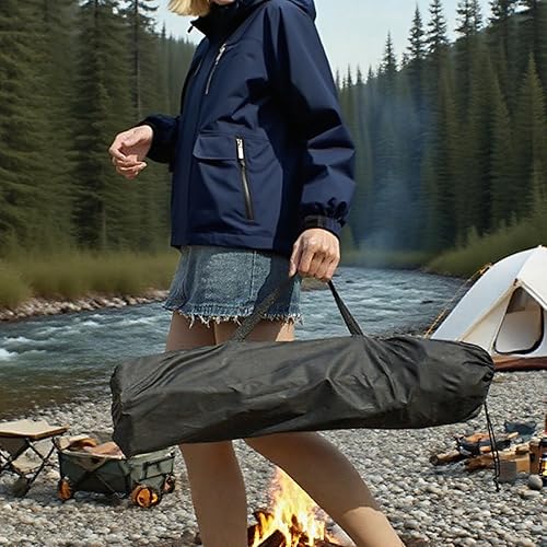 Miniatura 9 de Sillas de camping portátiles, ligeras, respaldo con bolsillos laterales y soporte para tazas, silla de camping plegable grande para portón trasero,