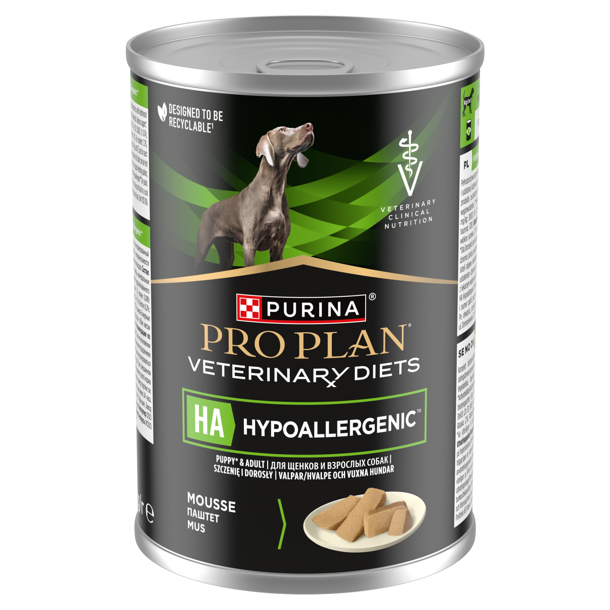 PRO PLAN VET Pro Plan Veterinary Diets Canine Ha Alimento hipoalergénico para Perros 400 g (Paquete de 6)