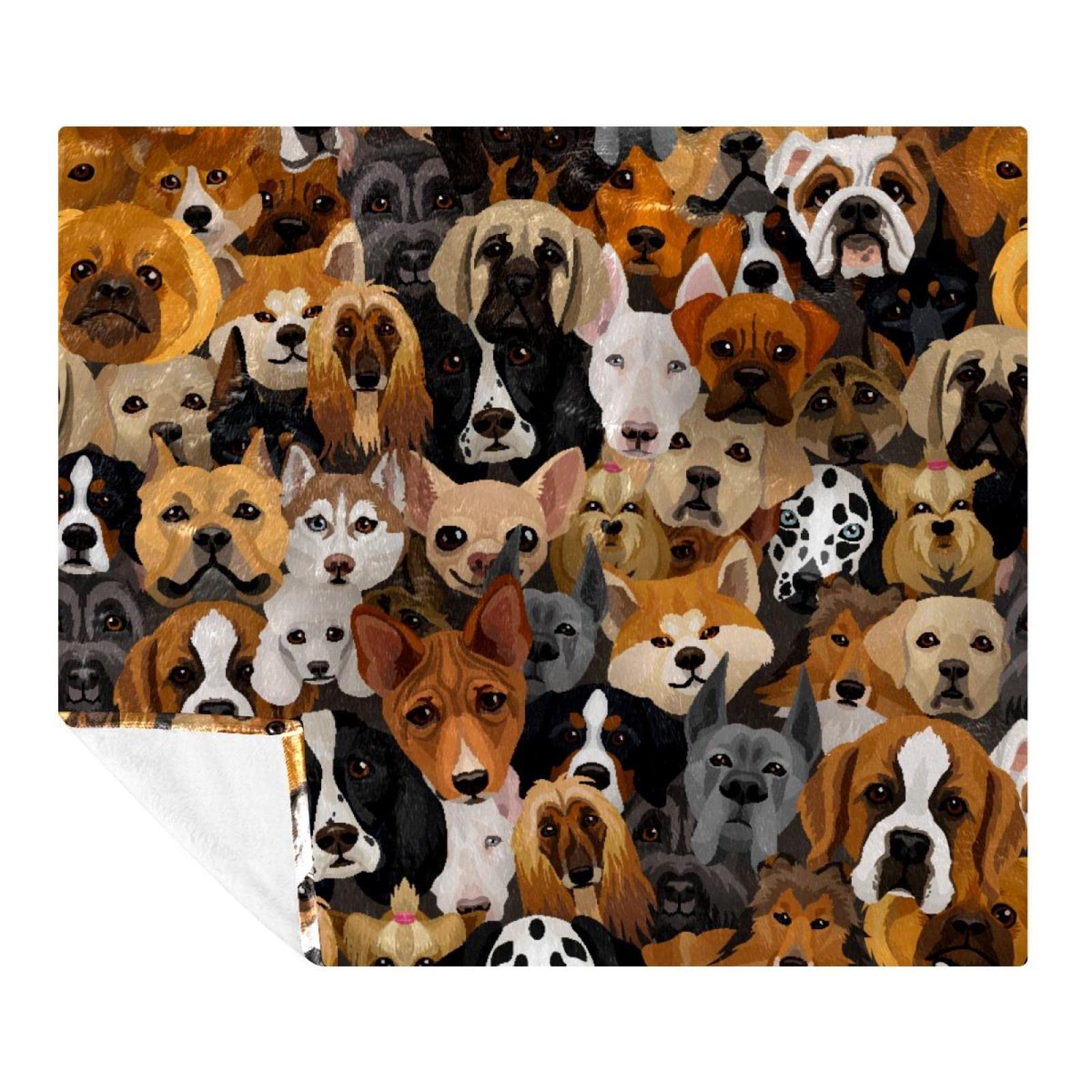 Manta de forro polar para varios perros, súper suave y lujosa manta de ropa de cama