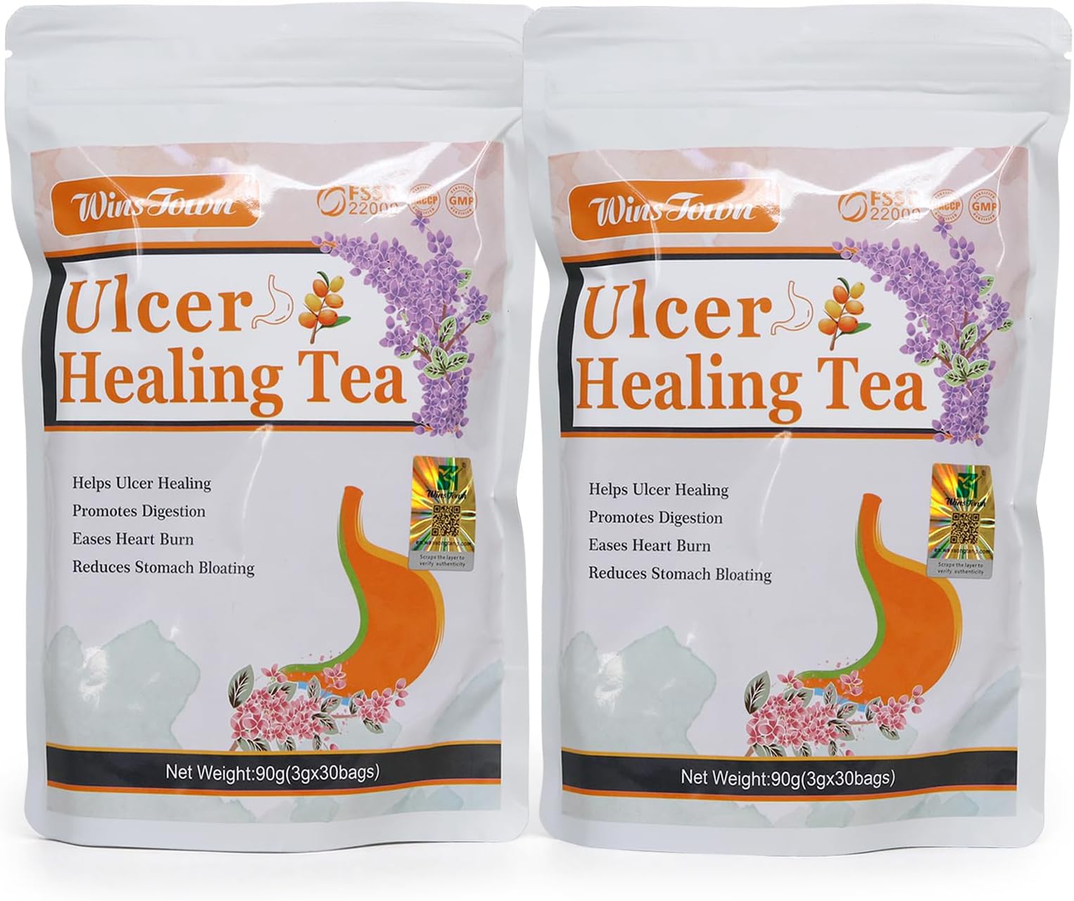 Wins Town Ulcer Healing Tea, For Truck Drivers, Office & Travel, 30 Teabags