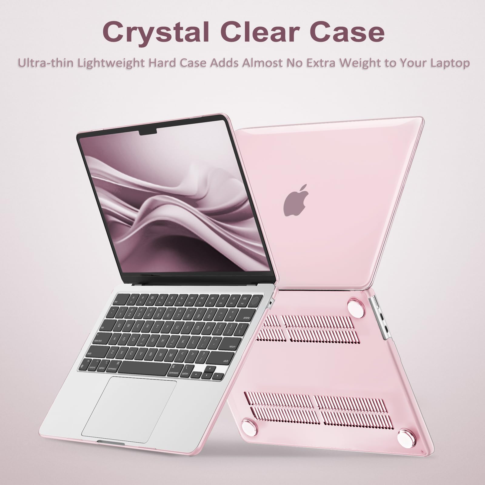 Coque Rigide MOSISO Pour MacBook Air 13" M4 M3 M2 (2022-2025) - Modèles A3240 A3113 A2681 - Avec Protège-écran Et Protège-clavier - Motif Fleurs - 6