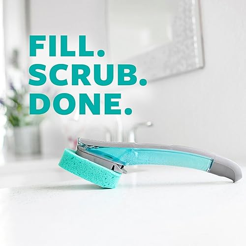 Miniatura 8 de Scotch-Brite Varita para Fregar Tina y Ducha, Ideal para Acumulación en el Baño, Puerta de Vidrio, Limpiador de Ducha y Baño, Removedor de Residuos