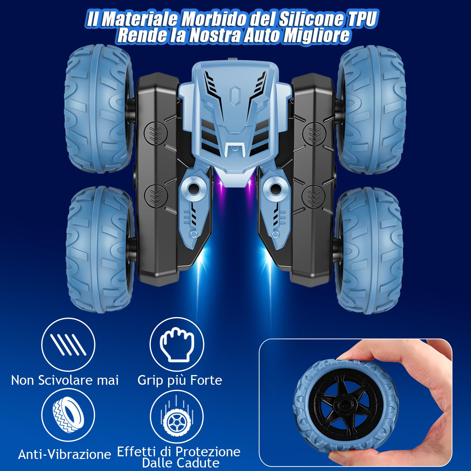 NorthBeland Macchina Telecomandata per Bambini, 4x4 Macchinina Telecomandata Bambino, 360 Macchine Telecomandate con Luci e Musica, Giochi Regalo per Bambina 3 4 5 6 7 8 anni