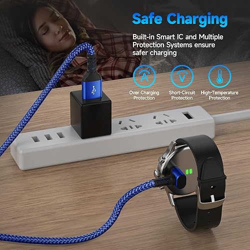 Miniatura 5 de sweguard Garmin - Cable cargador de reloj de 4 pies para Garmin Approach S10 S12 S40 S42 S60 S62 S70 Cable de carga de repuesto para Smartwatch