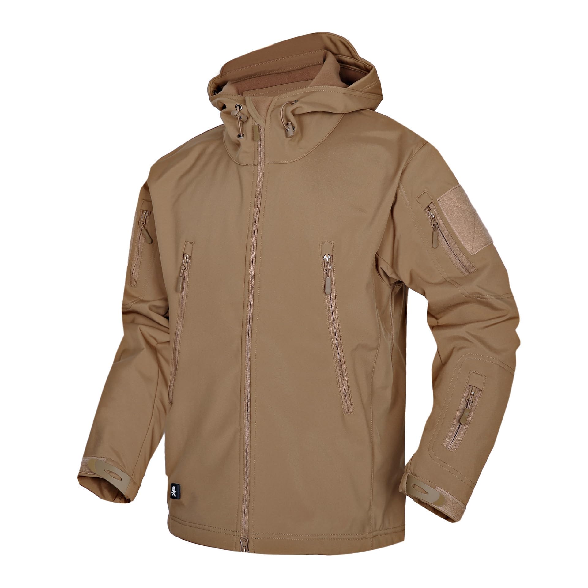 Kelmon Uomo Tattico Softshell Giacca Multifunzionale Outdoor Camouflage Militare Pile Fodera Impermeabile Antivento Calda Cappuccio Cappotto