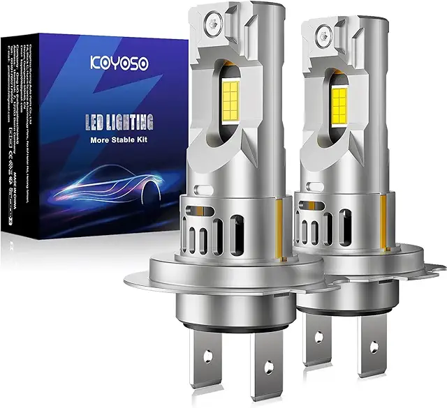 KOYOSO H7 LED 55W 15000LM Halogen Replacement Bulbs, Pack of 2