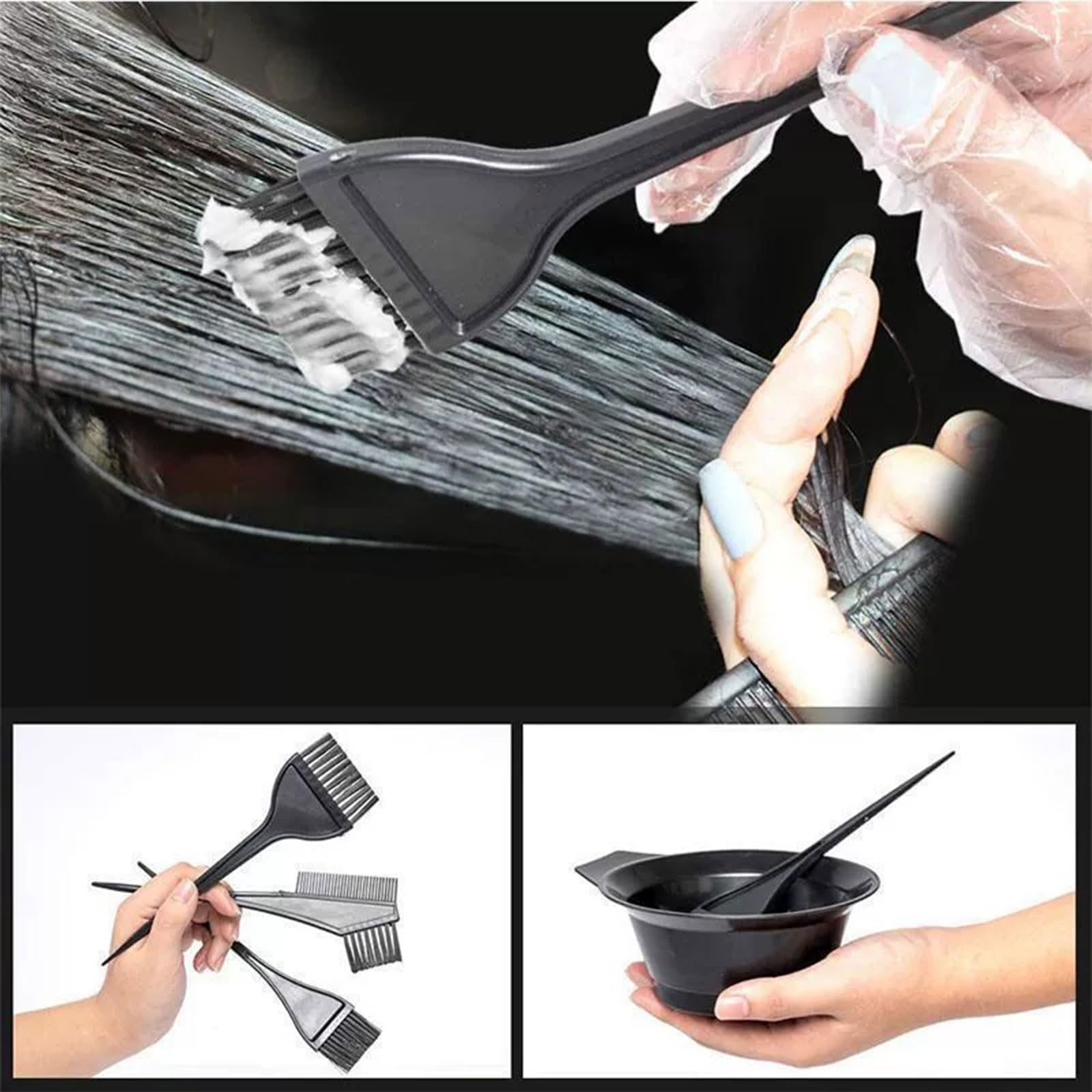 Cuffia per Meches in Silicone con Accessori, Set Capelli Fai da Te con Pennello e Guanti, Riutilizzabile per Donna e Ragazza, Facile da Usare per Colpi di Sole.