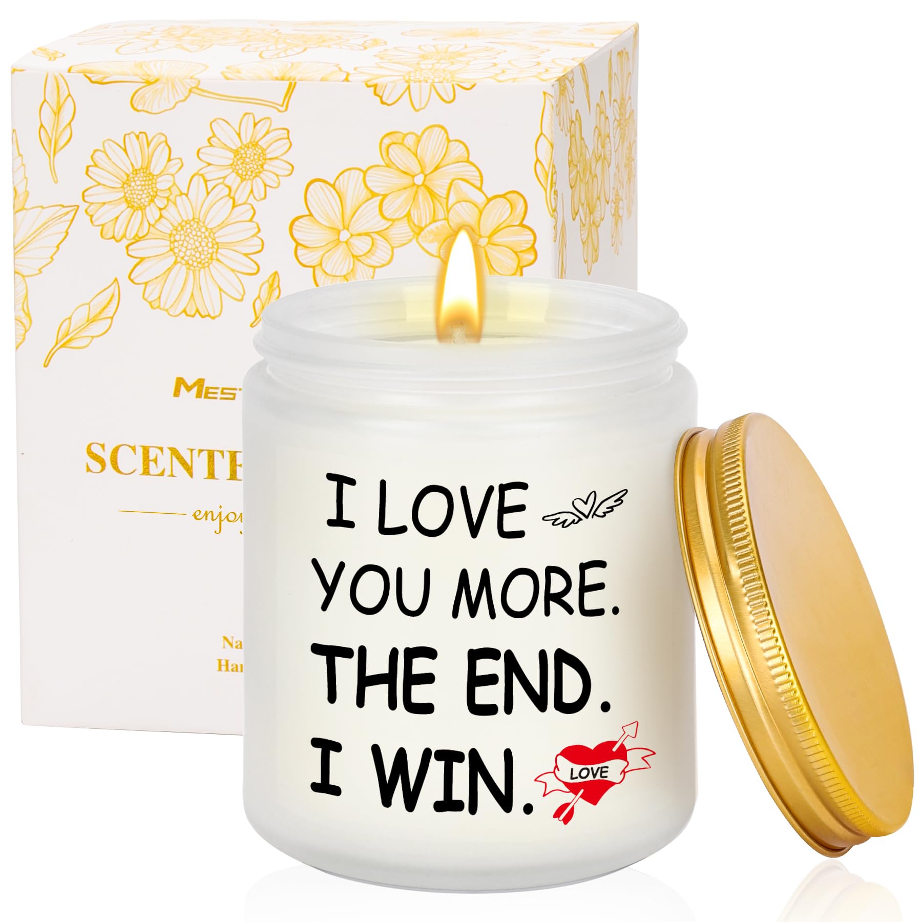 Valentine's Day Gift for Her Him, Anniversary Candle Gifts for Husband Wife, Romantic Idea Wedding Birthday Christmas I Love You Gift for Girlfriend Boyfriend Fiancee Fiance (Lavender Scent)
