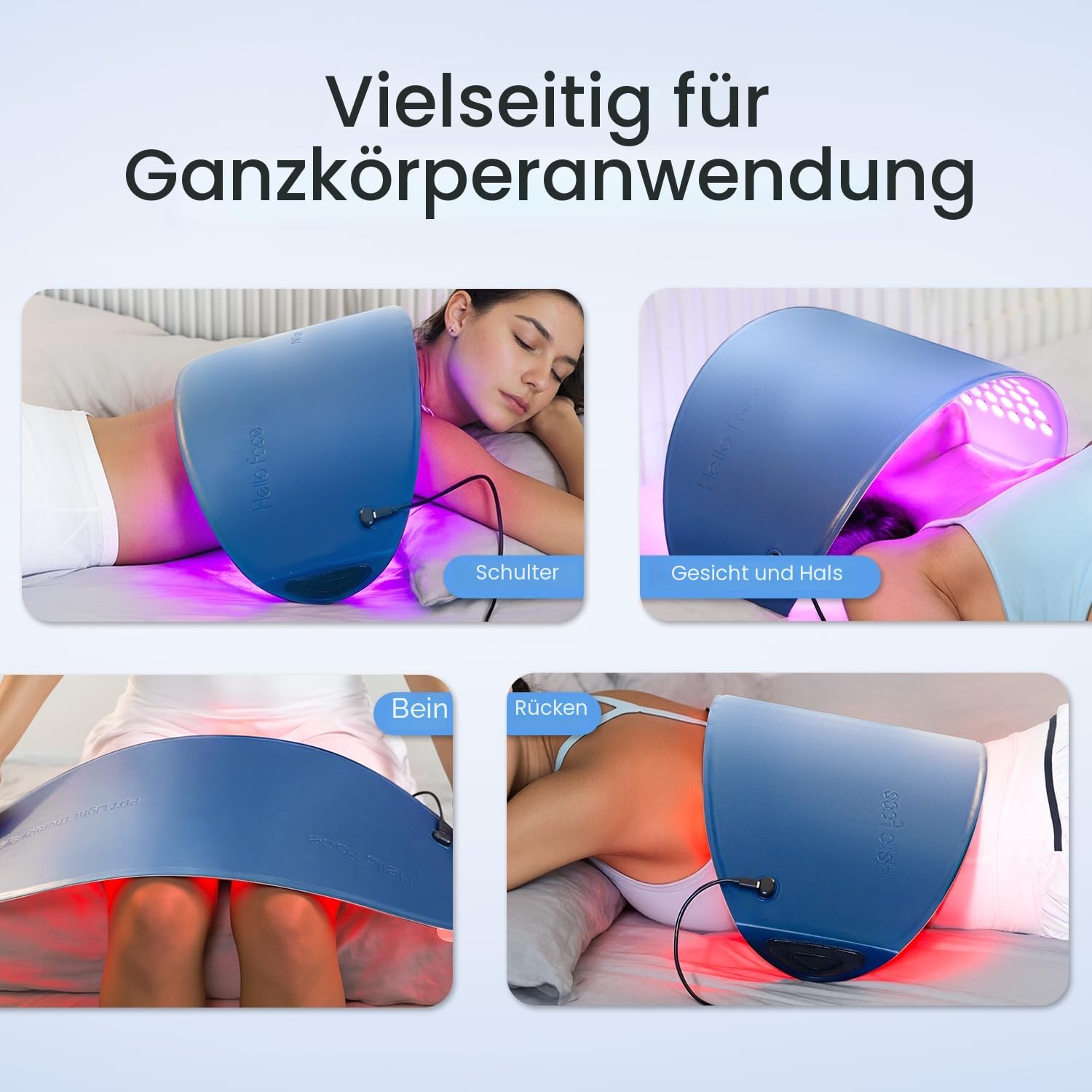 Photon Rotlichttherapie, FDA registriert, LED Gesichtsmaske mit QuadChip™ Technologie, 720 LEDs, PDT-Gerät mit Nahinfrarot für professionelle Hautpflege für Gesicht & Körper
