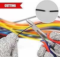 Vista 3 de Alicates de punta larga de 6 pulgadas de largo alcance con mandíbulas dentadas para pesca, envoltura de alambre, espacios estrechos de difícil