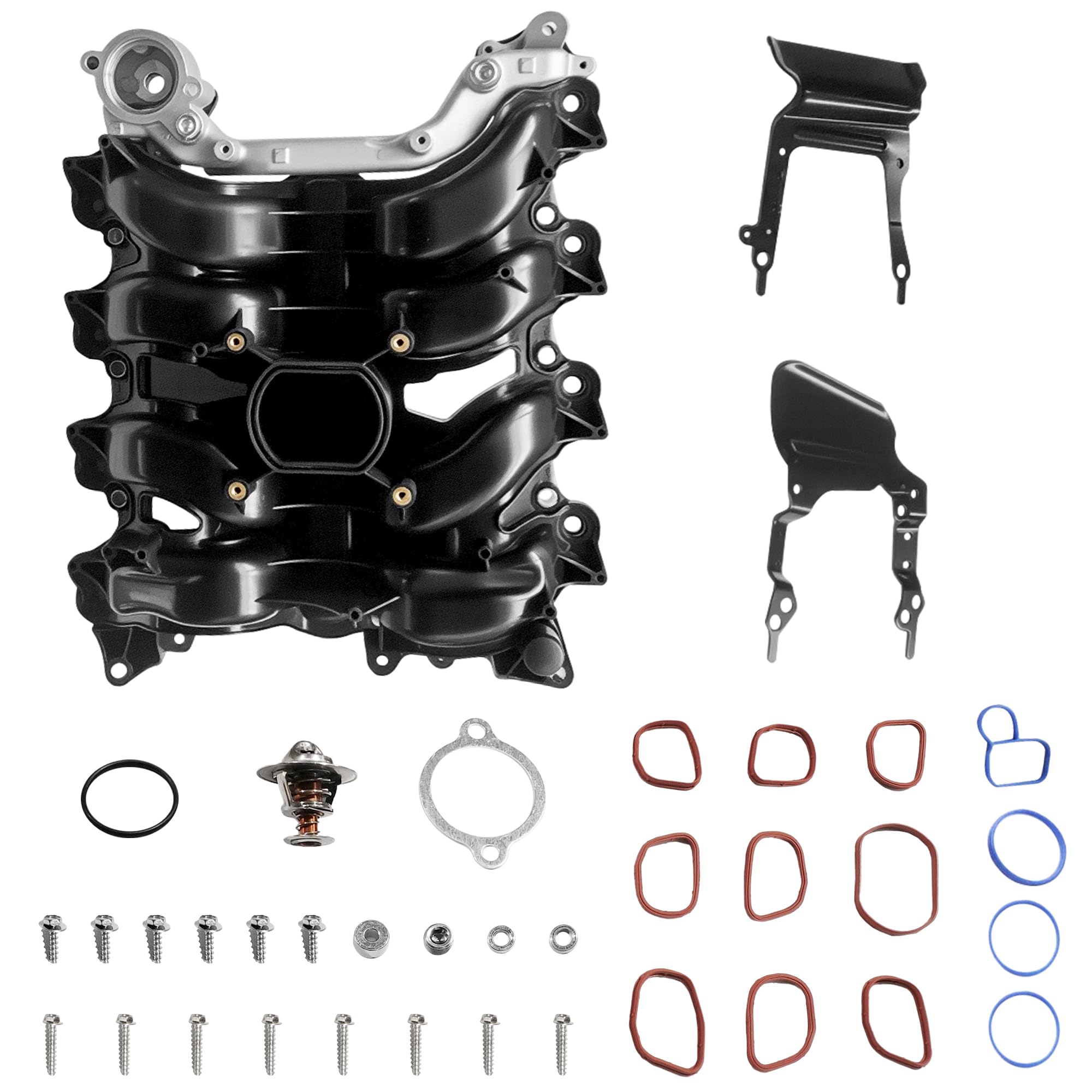 615-178 4.6L Intake Manifold w/Gasket Thermostat O-Rings for 1996-2000 Ford Crown Victoria for 1996-1998 Ford Mustang for 1996-1997 Thunderbird for 1996-2000 Lincoln Town Car for Mercury