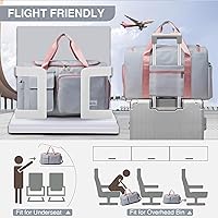 Vista 257 de Pequeña bolsa de gimnasio para mujer, bolsa de viaje con compartimento para zapatos