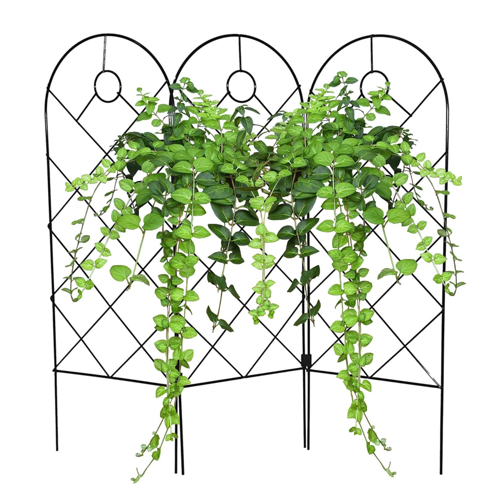 Mppchhn Metal Garden Trellis | Garden Trellis For Climbing Plants | Heavy Duty Outdoor Frame | Decorative Gardens Fence | Plant Support Frame For Vegetables, Vines, Flowers Potted Rose