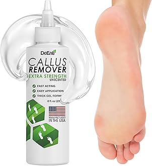DeEnti Callus Remover for Feet, Extra Strength Foot Callus Remover Gel, 8oz Salon Grade Home Pedicure Supplies for Dry Skin, Cracked Heel, Professional Strength Foot Care, Unscented