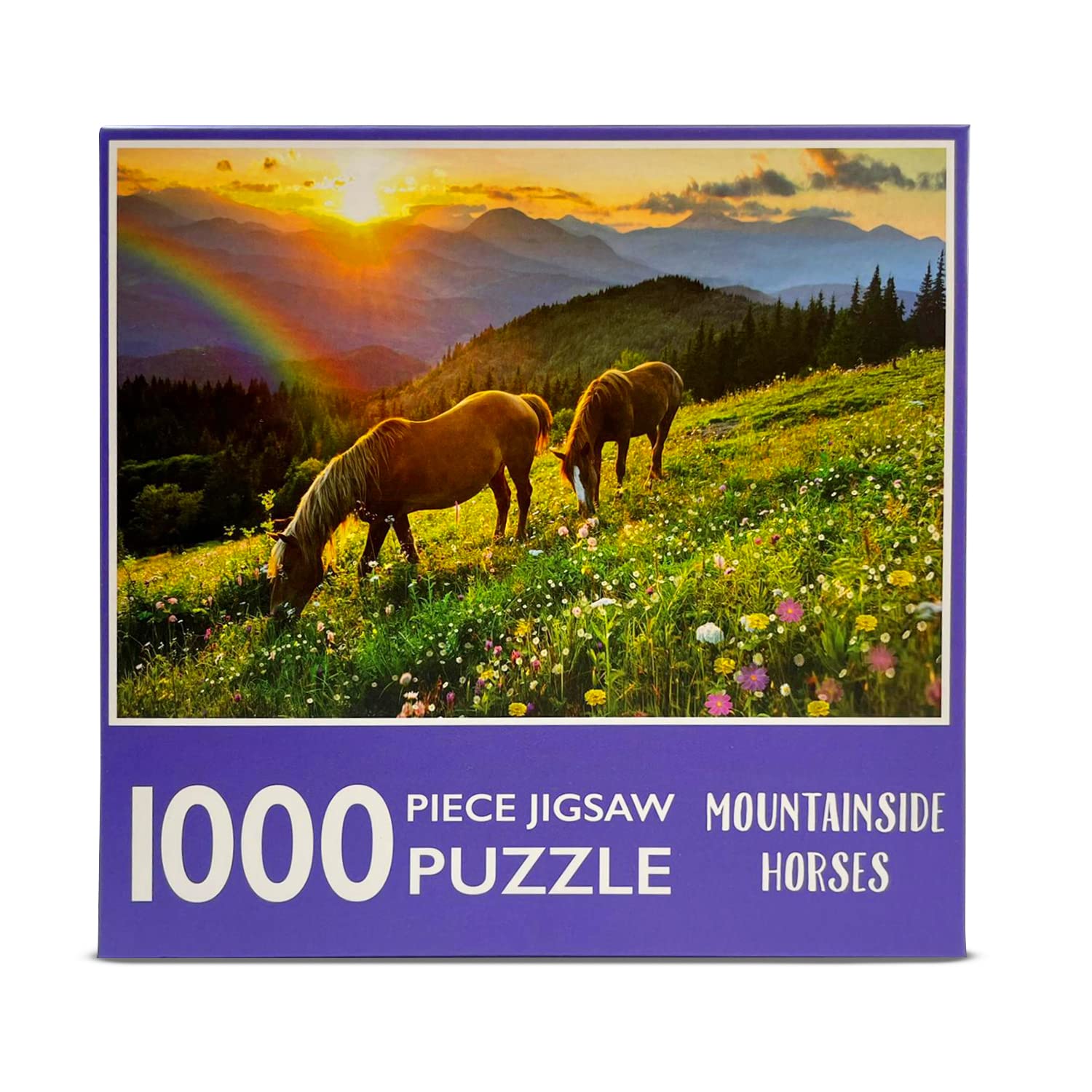 Mountainside Horses Jigsaw Puzzles 1000 Pieces for Adults, Teens and Kids by Page Publications