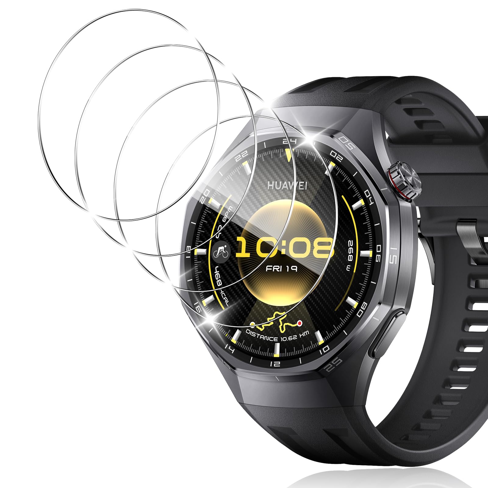 4-pak szkła hartowanego do Huawei Watch GT 6 Pro 46 mm ekranu, HD odporne na zarysowania szkło hartowane ochraniacz ekranu do Huawei GT6 Pro 46 mm