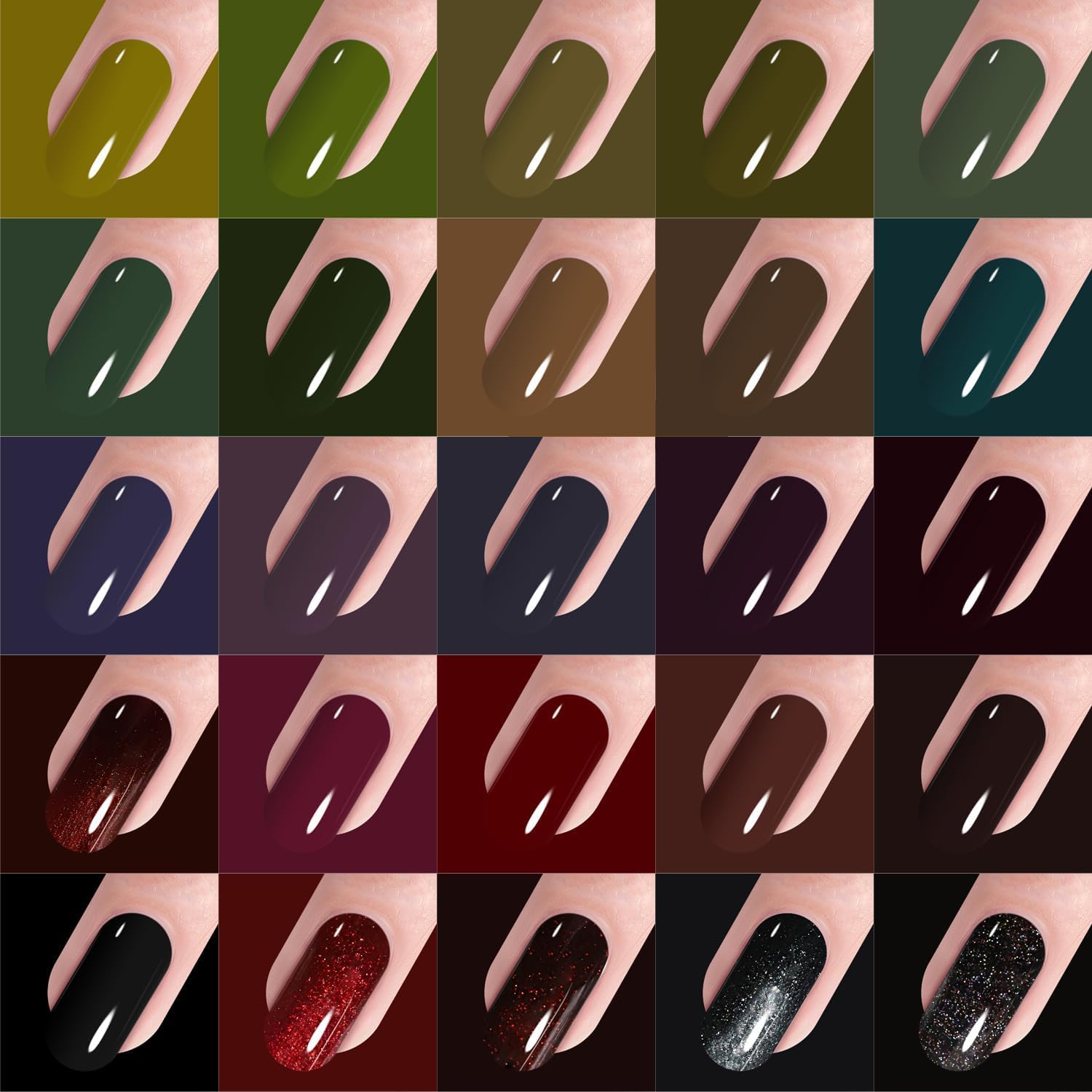 Vishine Smalto Semipermanente Unghie, 48 pcs Smalti Semipermanenti per Unghie con Base e Top Coat, Matt Coat, Smalto per Unghie in gel UV LED Nudo Rosso Semipermanente Unghie, 8ml