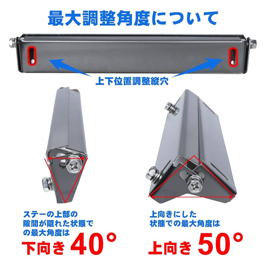 【9/15AM10時までの出品です】C58 1のプレート Amazon | KYOSTAR ナンバーステー 車用 ナンバープレート 角度