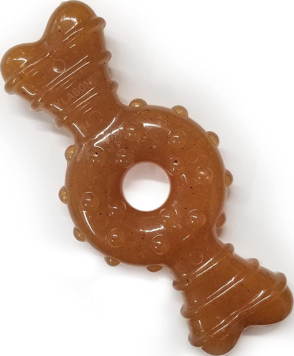 Nylabone Puppy Chew Anillo de dentición Hueso Juguete para Perros, Sabor a Pollo, X-Small | Juguetes calmantes para la dentición de cachorros, enriquecimiento para cachorros y alivio de la dentición, congelables para mayor comodidad, perros de hasta 15 libras