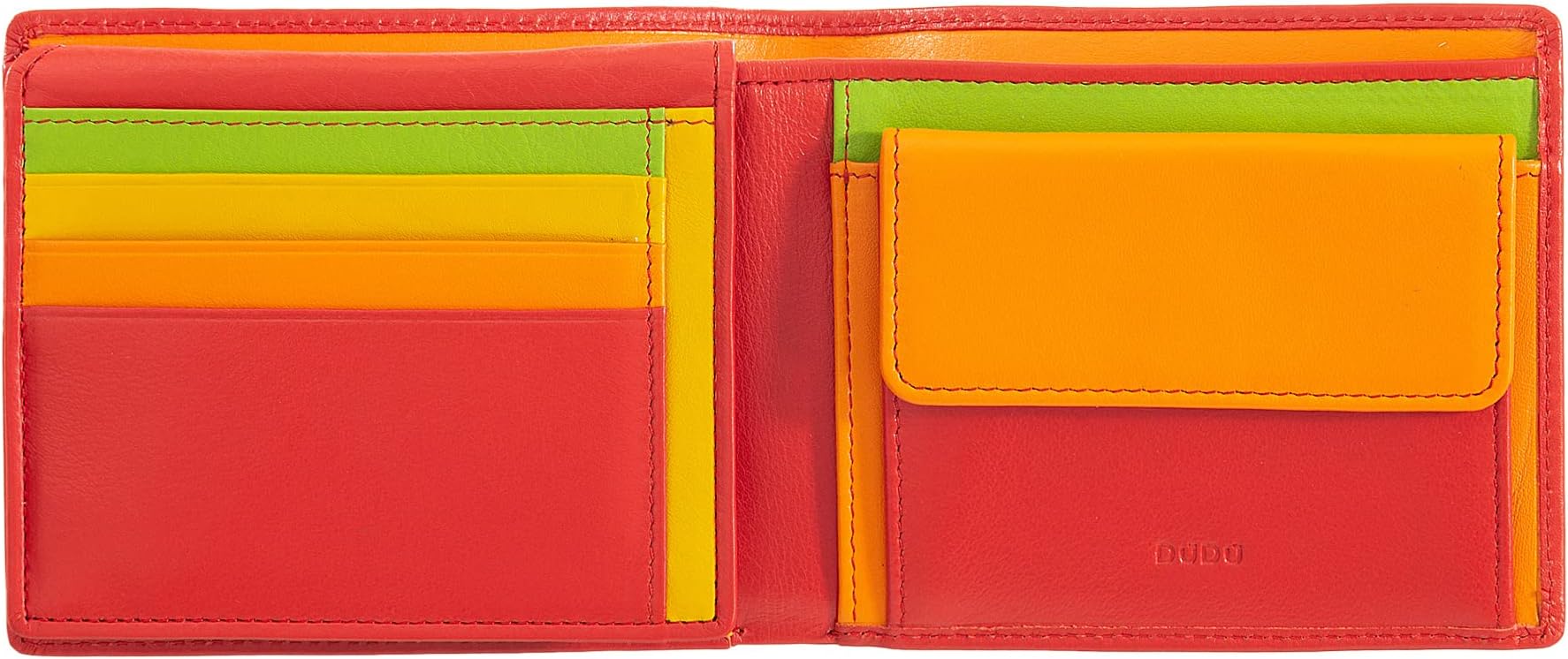 Man's wallet multicolour soft leather classic with coin purse DUDU