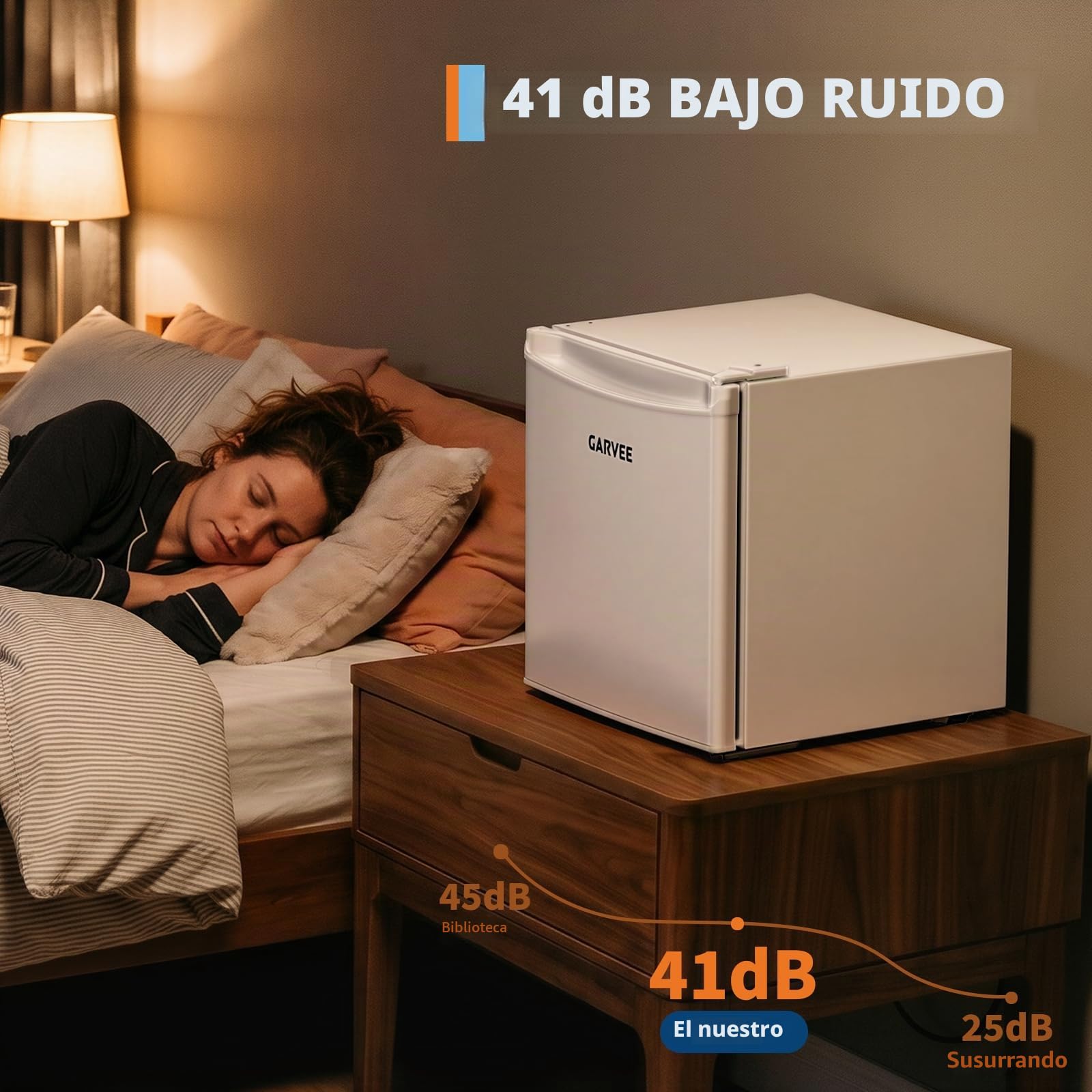 Nevera Pequeña 45L Enfriamiento Rápido En La Cámara de Refrigeración, Mini Nevera Frigorifico Rango Temperatura 0-18º, Bajo Consumo, Puerta Reversible, Silencioso, para El Hogar y La Oficina