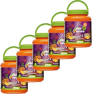 RL24 Equinatura - Naturkost Leckerli Banane-Ananas-Papaya | Pferdeleckerlis für Pferde | knackige Pferde Belohnung | Leckerli für Pferde | 5 x 2250g (5er Set) product image