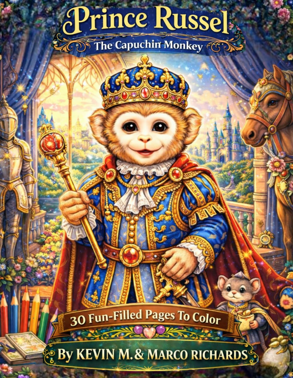 Prince Russel The Capuchin Monkey: 30 Fun Filled Pages To Color