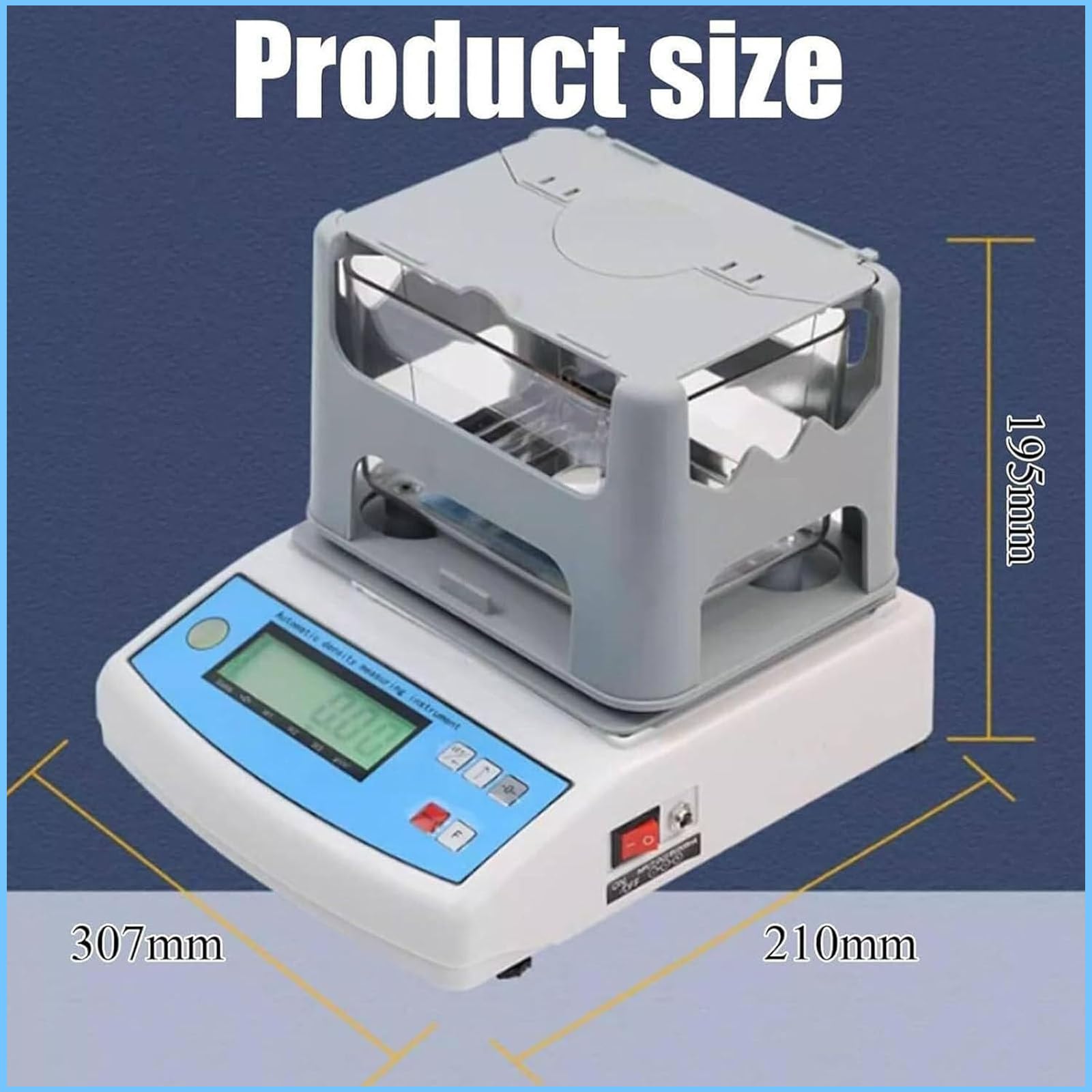 Misuratore Di Densità Dei Solidi, Densimetro Elettronico Per Solidi, Analizzatore Di Purezza Dei Metalli Ad Alta Precisione, Per Test Di Densità Di Granuli Di Gomma Plastica,300G