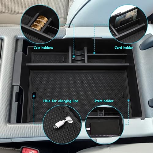 Miniatura 3 de MARCHFA Bandeja organizadora de consola central para Hyundai Palisade 2023, 2024, 2025, caja de almacenamiento para reposabrazos, bandeja