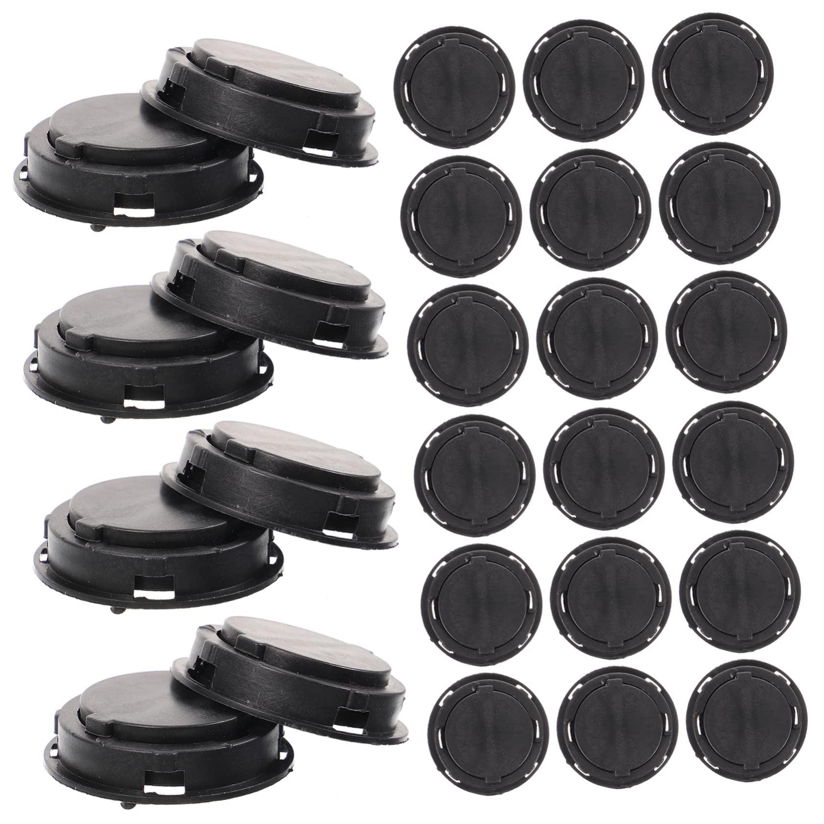 Toddmomy 50pcs Plastic Piggy Bank Bottom Plugs Coin Bank Bottom Cover Jar Plugs Random Color