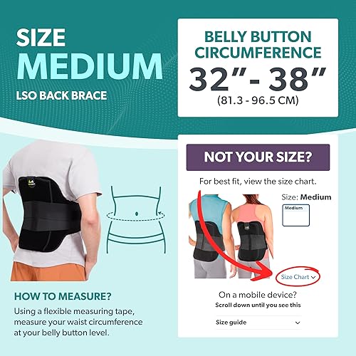Miniatura 2 de BraceAbility LSO - Soporte de espalda para hernias, degenerativas y abultadas alivio del dolor de disco, ciática, estenosis de columna vertebral,