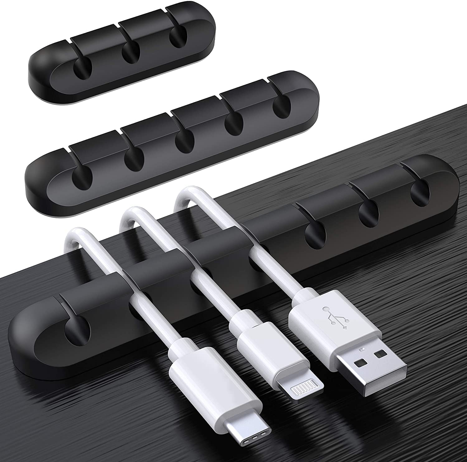 Organizza Cavi Magnetici Da Scrivania - 6 Pezzi Con Adesivo Forte, Fermacavi Per USB, HDMI, Ricarica
