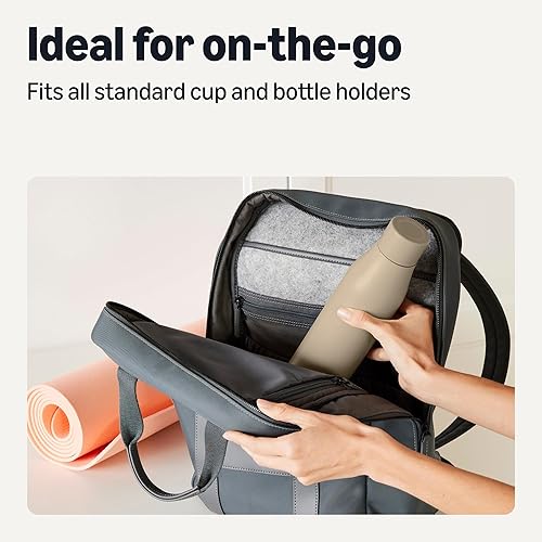 Miniatura 5 de Tienda Basics Botella de agua aislada de acero inoxidable, 20 onzas., BPA libre, lino gris