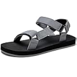 Men's Sandals Hiking-Sport-Sandals with Adjustable Webbing Lightweight Water-Athletic-Beach-Sandals for Walking-Fishing-Travel-Trekking-Camping